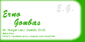 erno gombas business card
