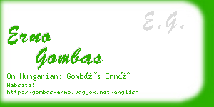 erno gombas business card